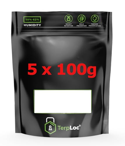 5 x 100g Grove Bags Terploc - (Original Made in U.S.A.) - Aufbewahrungsbeutel mit aktiver Feuchtigkeitskontrolle