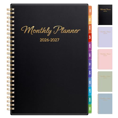 GNL Agenda mensual 2026-2027, calendario de 2 años (27 meses), octubre de 2025 a diciembre de 2027, hojas mensuales de 7 x 10 pulgadas y planificador anual, perfecto para la escuela, oficina