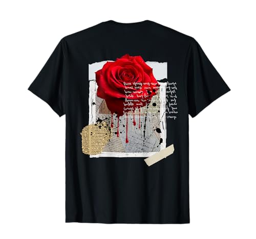 Streetwear Graphic Dark Floral Urban Aesthetic, ON Back T-Shirt