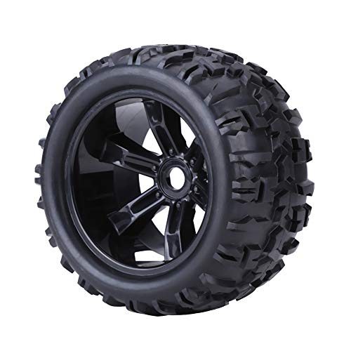 RC Truck Reifen, 150mm Gummireifen für HSP/Louise/HPI Savage Flux ZD Racing TM 1/8 RC-Trucks, RC Reifen Zubehör, 4 Stück/Set, Schwarz, für Racing und Freestyle