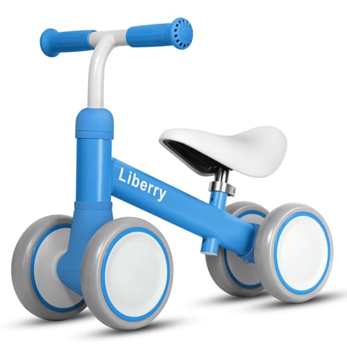 Save %30 Now! Liberry Baby Balance Bike for 1 Year Old Boys, 4 Wheels Toddler Balance Bike with Adju...