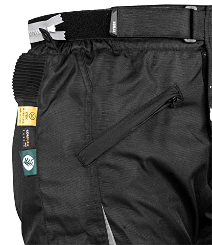 Image of Rynox Advento Pants - Motorcycle Riding Pants | Impact Protection | Abrasion Resistance | Active Ventilation - Black | 3XL