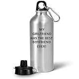 Gifts for Boyfriend Water Bottle Tumbler - Portable Drinkware - Valentines Day Anniversary Monthsary Dating Couples from Girlfriend Funny Cute Gag Idea Recognition Award Reward - My Bestt Ever