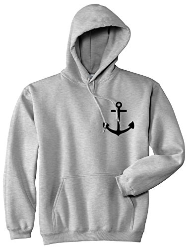Kings Of NY Ship Anchor Chest Pullover Hoodie Hoody Large