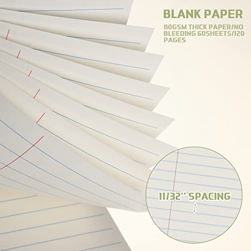 12 Pcs Top Spiral Steno Pads 6X9 Inch, 60 Sheets White Paper, Gregg Rule Assorted Colors Steno Notebook Soft Kraft Cover Spiral Notepad For Office School Supplies (Vintage Color) #TOP3