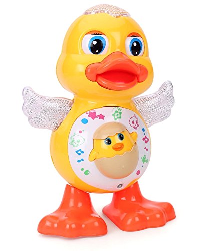 Image of LED Flashing Light and Music Toys for Kids 1+ to 5+ Year | Babies Real Actions Best Birthday Christmas Gift Indoor Fun Activities (Duck)