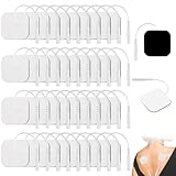40 Stück 5 x 5 cm Tens-EMS Elektroden Pads, Selbstklebend Wiederverwendbar Elektroden Pads für Elektrostimulatoren, Elektroden Pads für Linderung von Muskel, Rücken und Gelenkschmerzen