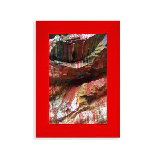 Cadre photo multicolore texture art rouge pour valoriser vos images