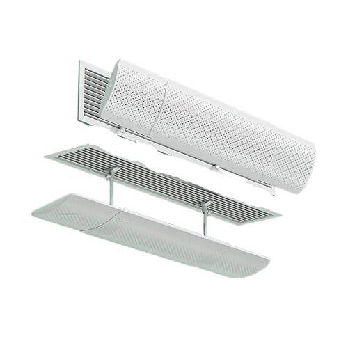 セントラルエアコン用風除け板 引き込み式 防風 直吹きバッフル 寝室用 風よけブラケット 風除け板(49-86cmX16cm)