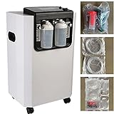 CHRYS Concentrador de Oxígeno,Oxigeno Portatil Concentrador 1-10L / min Maquina de Apnea del Sueño Ajustable, Máquina Inteligente de purificación de Aire PSA (absorción de oscilación de presión)