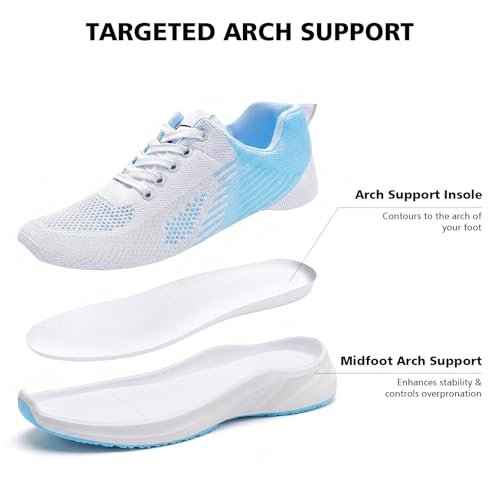 Image of Padgene Womens Sneakers Lightweight Tennis Walking Shoes Sports Running Shoes for Woman Mesh Breathable Gym Fashion Sneakers Athletic Comfortable Casual