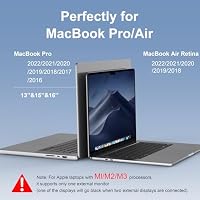 Docking Station für MacBook Pro/Air, MacBook Docking Station USB C Dual Monitor, 8 in 2 USB C Adapter für Mac Dongle MacBook Hub mit 2 HDMI, USB 3.0 A&C, SD/TF und 100W PD – Ansicht 3