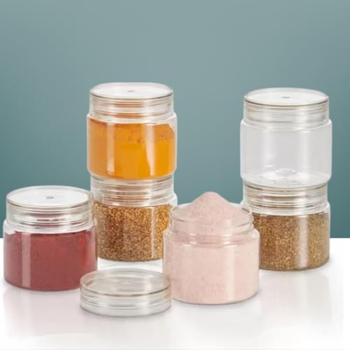 Image of 500ml Crystal Clear Airtight BPA-Free Plastic Container | Kitchen Storage Jar, Dabba & Box Set for Spices, Dry Fruits, Snacks, Nuts & Groceries | Modern Pantry Organizer Set of 6