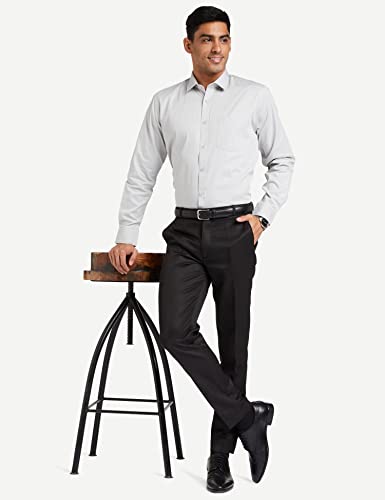 Image of Amazon Brand - Symbol Men's Solid Cotton Formal Shirt | Plain | Full Sleeve - Regular Fit (Available in Plus Sizes)