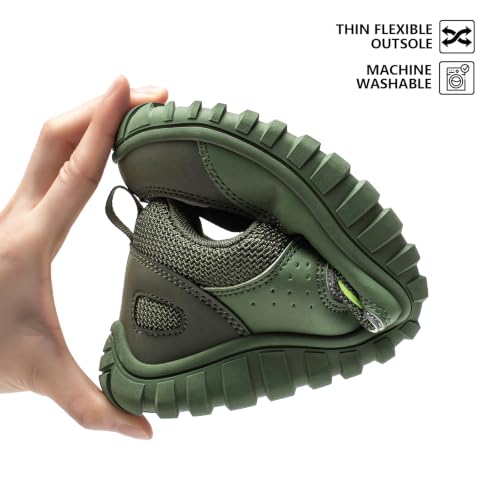 Image of HOBIBEAR Unisex Barefoot Shoes, Wide Toe Box, Lightweight Walking Sneakers | Roomy Toe Box,No Arch Support,Breathable Canvas,Flexible Non-Slip Sole,Machine Washable,Lace-Up,Walking,Daily Wear
