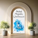 LACQWO Magnetic Whiteboard Wall Arch Decal 39.3"x17.5" Adhesive Magnetic Dry Erase White Board Sticker with 36 Magnet Letter Removable Contact Paper Peel and Stick Whiteboard Wallpaper Roll