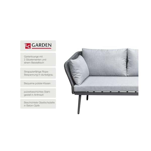 LC Garden Sunera Gartenlounge Set Dunkelgrau