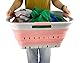 SAMMART Collapsible Plastic Laundry Basket - Foldable Pop Up Storage Container/Organizer - Portable Laundry Hamper - Space Saving (Grau/Quarzrosa, 30L)