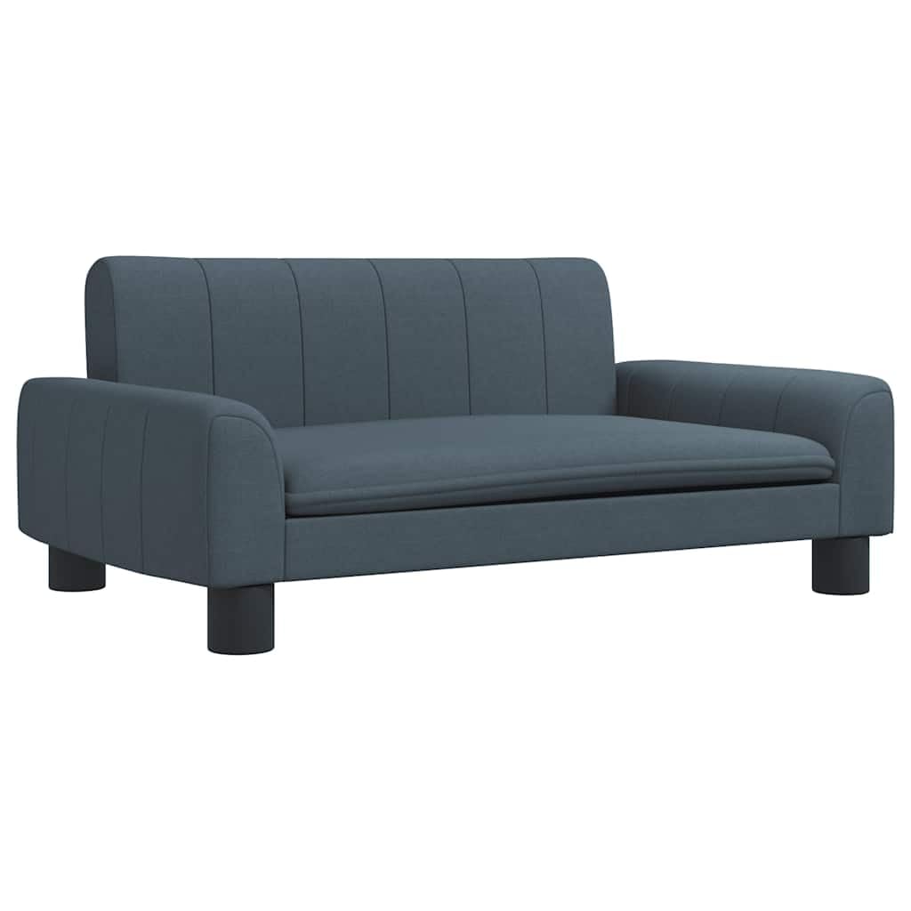 vidaXL Hundebett, Hundekissen mit weicher Polsterung, Hundesofa Hundecouch für kleine Hunde Haustiere, Haustierbett Katzenbett, Dunkelgrau Stoff