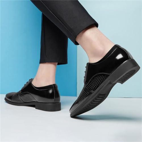 Men's Dress Shoes Casual Pointed Toe Oxford Lace-Up Business Formal Shoes Height Increasing Fashion Casual Shoes3