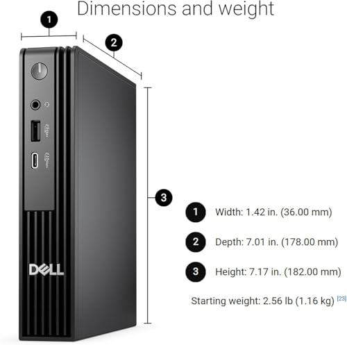 Image of Dell Pro Micro QCM1250 AI PC (Next Gen OptiPlex 7020 7000 MFF), Intel 14-Core Ultra 5 235T (> Ultra 7 165U), 32GB DDR5, 1TB SSD, Mini Tiny Business Desktop, Wi-Fi 6E, RJ-45, DisplayPort, Win 11 Pro
