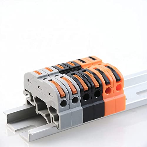 MIKOYAN 5pcs / 1 Pin Din Rail Compact Cable Wiring Connector Terminal