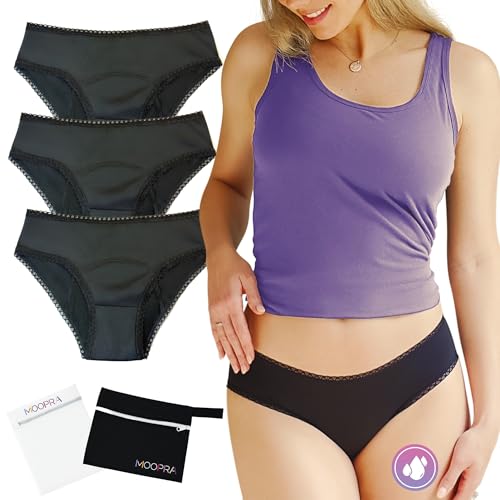 MOOPRA Set 3 Mutande Mestruali Donna Oeko-Tex