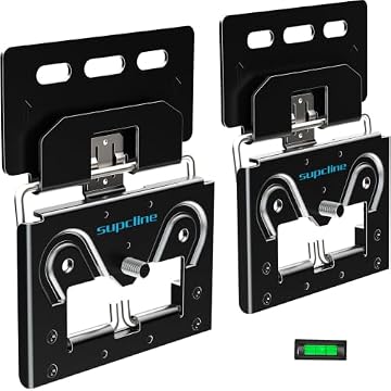 Supcline Suporte de parede para TV ultrafino compatível com TVs LCD QLED 4K de 14 a 80 polegadas 4K QLED, suporte de TV de baixo perfil microgap, visual minimalista, combina qualquer interior