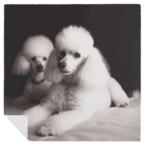 Servilletas de Tela French Poodle 18.7x18.7 in 4 Piezas miniatura 6