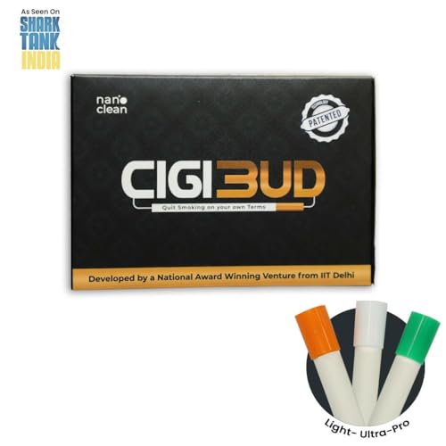 Image of NANOCLEAN GLOBAL PVT. LTD Cigibud Nanoclean Filters | Featured on Shark Tank India 2.0 | Slim Filters for Tar & Smoke Control - White Color - Pack of 1-30 Filters