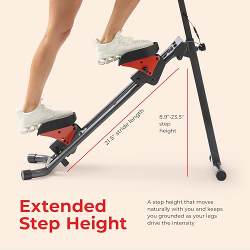 Image of Sunny Health & Fitness Stair Stepper & Climber Exercise Equipment for Home Workout, Compact Cardio Training Machine