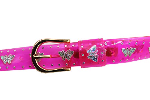 JUMISEE Women Girls Candy Color Holo Butterfly Waist Belt With Buckle Fluorescent Clear Jelly Belt for Jeans Pants Dresses4