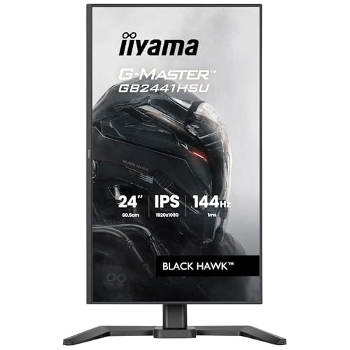 iiyama G-Master GB2441HSU-B1 24 inch 144Hz HD Gaming Display, 1ms (MPRT) IPS LCD with Adaptive Sync, HDMI/DP, HAS
