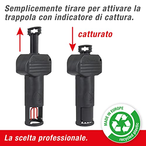 Swissinno Trappola Per Arvicole Pro Supercat Con Set Di Accessori | Trappola A Scatto Efficace Contro Topi Di Campo E Arvicole, Meccanismo Brevettato, Sicura E Riutilizzabile | 1 Trappola + 1 Set - 5