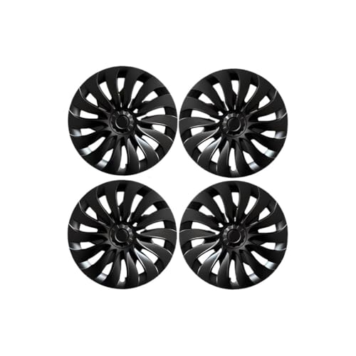 PENGBODILIYI Car Hub Covers 4PCS Hubcaps 18 Inch Rim Covers 18 Inch Hubcaps Set of 4 Compatible for Tesla Model 3 Highland 2024(L-R Matte Black) -  4973292493163