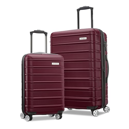 Image of Samsonite Omni 2 Hardside Expandable Luggage with Spinner Wheels, 2-Piece Set (19 /24), Nature Merlot