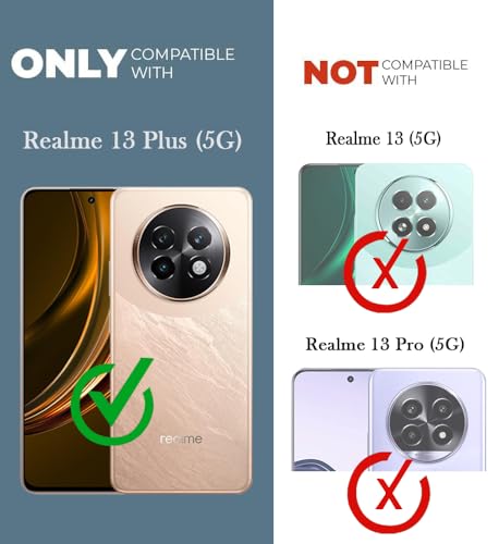 Image of Jkobi Back Cover Case for Realme 13 Plus (Shockproof with Polycarbonate Clear Panel | Professional Black)