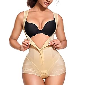 REYEOGO-Waist-Trainer-for-Women-Shapewear-Bodysuit-Corset-Tummy-Control-Body-Shaper-Lace-Butt-Lifter-Panty-Fajas-Colombianas REYEOGO Waist Trainer for Women Shapewear Bodysuit Corset Tummy Control Body Shaper Lace Butt Lifter Panty Fajas Colombianas (Beige, Large)