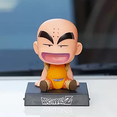 Image of AUGEN Super Hero Krillin Action Figure Limited Edition DBZ Bobblehead with Mobile Holder for Car Dashboard, Office Desk & Study Table (Pack of 1)
