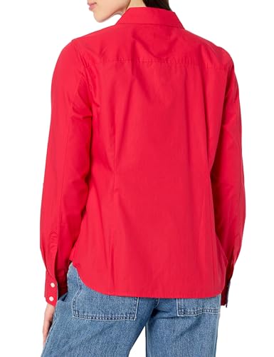 Image of Nautica Women's Button Front Long Sleeve Roll Tab Shirt