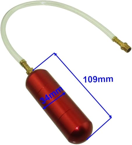 Miniatura 2 de Botella de energía de aluminio rojo para 2 tiempos, 50 cc, 60 cc, 80 cc, bicicleta motorizada a gas, bicicleta de empuje para 47 cc 49 cc Mini Moto