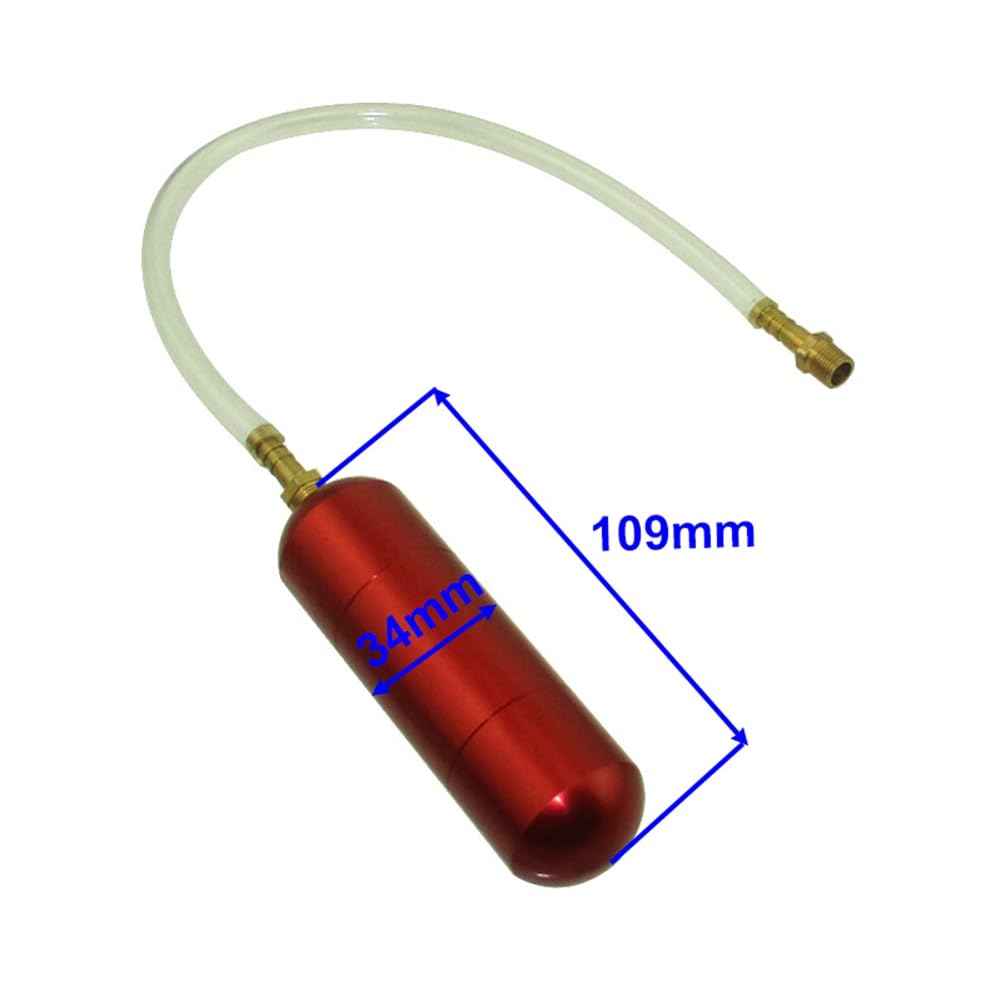 TC-Motor 49cc 50cc 60cc 66cc 80cc Engine Upgrade Boost Power Bottle For 2 Stroke Gas Motorized Bicycle Push Bike Red CNC Alloy