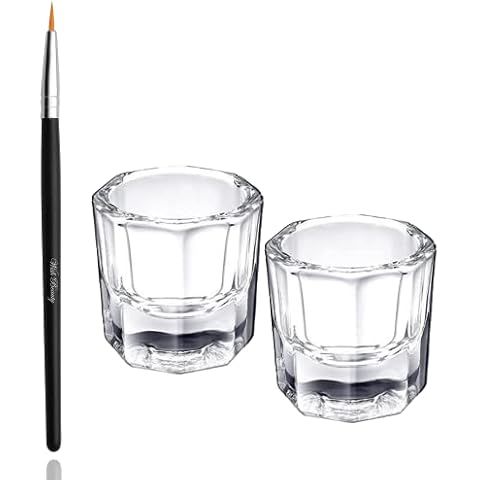 Glamified 2 pcs Eyebrow Eyelash Mixing Dappen Dish 1x Free Tint lash Brush Cover