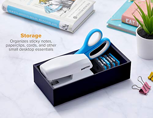 Image of Bostitch Office Konnect Desk Organizer Accessory Tray, Wide, Stacks for Desktop Storage, Black