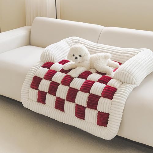 Housse de canapé carrée pour chiens tapis doux lavable maison 70 cm