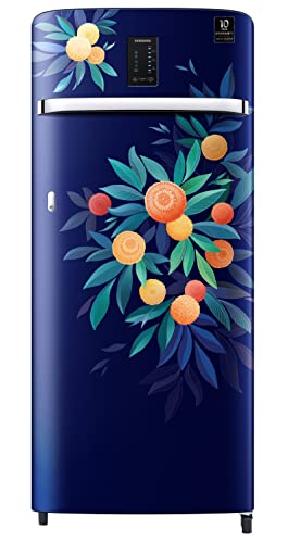 Image of Samsung 215L 4 Star Inverter Direct-Cool Single Door Digi-Touch Refrigerator Appliance (RR23C2E24NK /HL,Orange Blossom Blue)