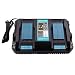 Produktbild 14.4-18V Lithium-Ionen-Dual-Port-Ladegerät DC18RD Ersatz für Makita LXT 14,4-18 Volt Lithium-Ionen-Akku-Ladegerät DC18RC DC18RA DC18SF für BL1830 BL1840 BL1850 BL1860 BL1430 BL1450 BL1440