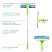 Window Squeegee Cleaner Scrubber 3 in 1 Professional Detachable Cleaning Kit Microfiber Brush and Rubber Scraper with Extension Pole for Glass Auto Mirrors
