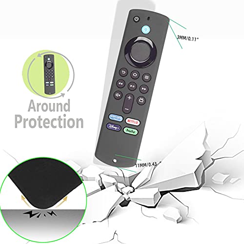Compatível com a tampa remota Fire-TV-Stick 4K Max/3rd Gen | Estojo de controle remoto de silicone m