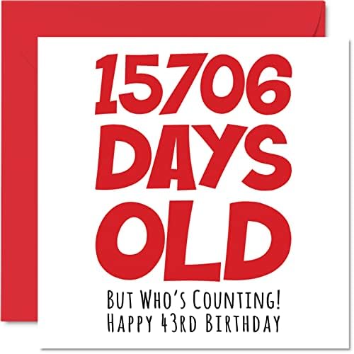21st Birthday Card for Men Women Him Her - 7670 Days Old - Funny Adult Twenty-One Twenty-First Happy Birthday Card for Brother Sister Son Daughter Cousin, 145mm x 145mm Humour Joke Greeting Cards